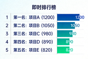 即时排行数据图表可视化展示